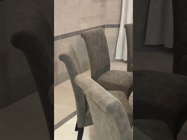 طاولة طعام رخام طبيعي ايطالي دائرية تتسع 12 شخص