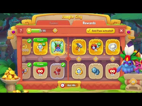 @Fishdom Win Strikes Level 7506 - 7511, Jungle City Event Level 30 Unlocked. Got Rewards.