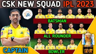 TATA IPL 2023 | Chennai Super Kings Possible New Squad | CSK New & Best Squad 2023 |