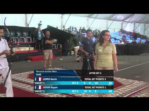 Recurve Junior Men Gold Match  Marrakesh 2014 Indoor World Cup S1   YouTube