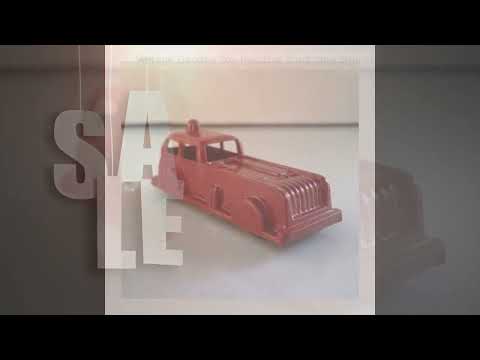 Vintage Goodee Toy Red Fire Truck New Brunswick NJ Circa 1950's