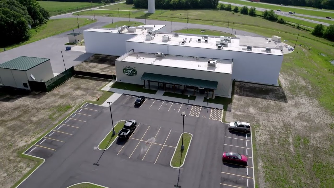 Perdido River Meats — aerial drone footage of the completed facility, Atmore, AL
