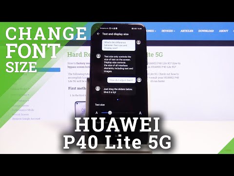 How to Change Font Size in Huawei P40 Lite 5G - Personalize Android Display