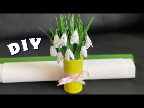 How to Make Snowdrop Paper Flowers DIY Paper Craft Ideas Tutorial