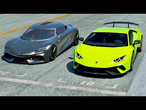 Koenigsegg Gemera vs Lamborghini Huracan Performante at Mugello