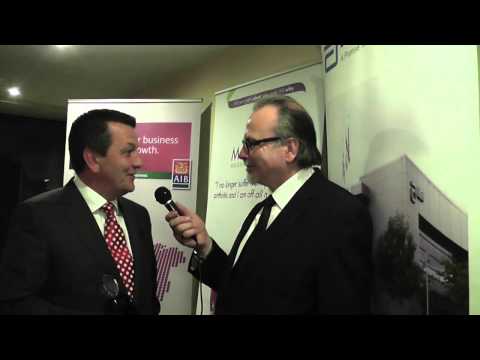 Colm Quinn Outstanding Business winner  at the Midlands Gateway Chamber  Best in Business Awards