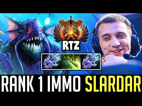 How RANK 1 IMMORTAL play SLARDAR? - Arteezy Crazy Attack Speed Build + Unli Bash DOTA 2