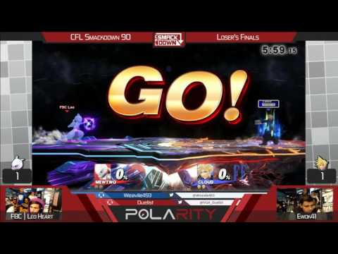 CFL Smackdown 90 WiiU - FBC LeoHeart (Mewtwo) vs Ewok41 (Cloud) - Losers Finals