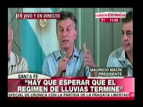 Mauricio Macri recorrió zonas inundadas en Santa Fe