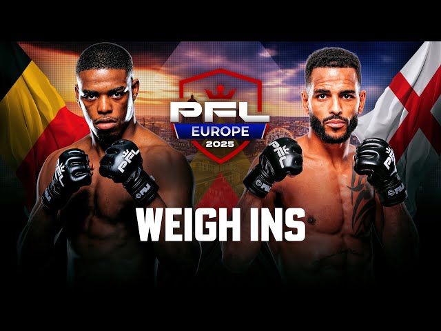 PFL Europe Brussels Weigh-Ins: Roberts vs. Habirora Face Off Ahead of Fight Night MMAtown blog post image: PFL Europe Brussels Weigh-Ins: Roberts vs. Habirora Face Off Ahead of Fight Night