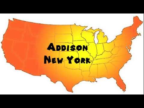 How to Say or Pronounce USA Cities — Addison, New York