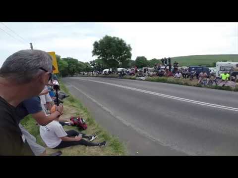 TT 2018 - Harrison and Hickman Final lap of senior race - Crosby Jump