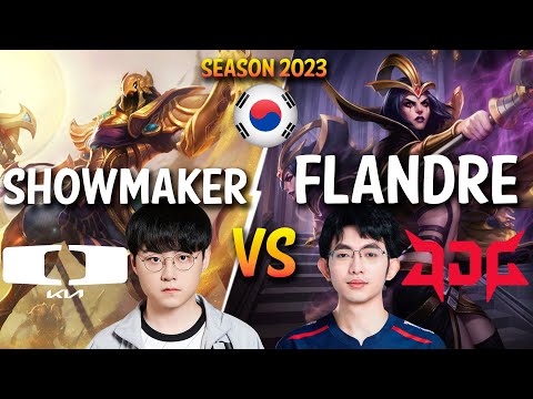 DK Showmaker vs JDG Flandre - Showmaker AZIR vs Flandre LEBLANC Mid - Patch 13.24 KR Ranked