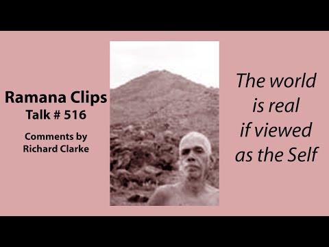 The world is real if viewed as the Self - Ramana Clips Talk # 516