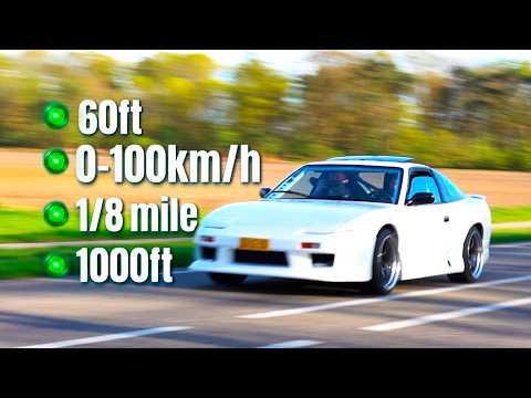 0-100 testen in de 240SX (nieuwe bak)