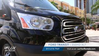 Lux Van Rentals Ford Transit 15 Passenger Van (Black)