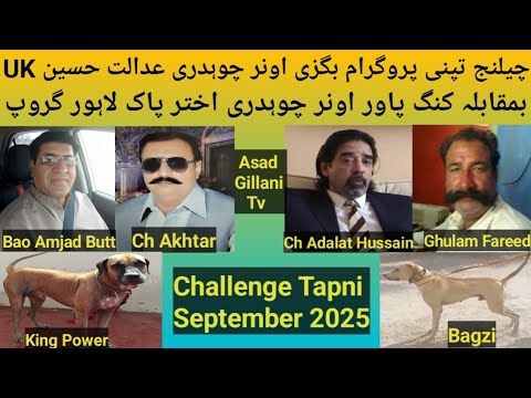 Challenge Tapni Program September 2025 King Power Owner Ch Akhtar vs Bagzi Owner Ch Adalat Hussain