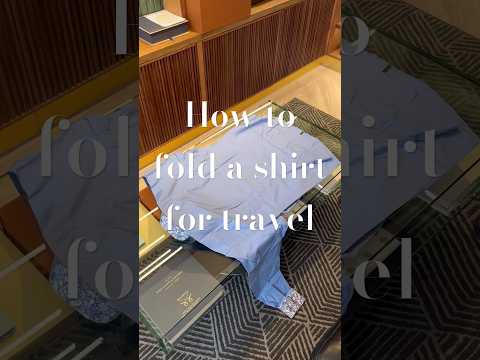 How to fold a shirt for travel. #howto #folding #shirts