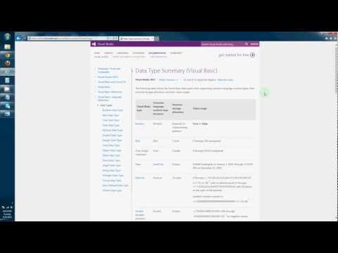 Beginner Tutorials VB.NET 2012 - Part 1 (Variable Types: Declaration & Assignment)