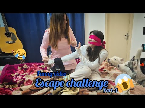 Escape & feet tied challenge🤣|| funny video ||  blind folded😱‼️🤣🤣