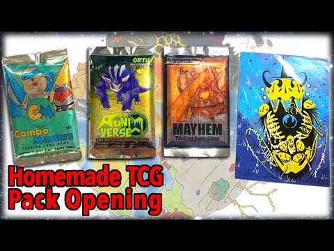 Homemade TCG Community Pack Opening (Combo Masters, Runiverse TCG, Mayhem TCG, OHZLVart)