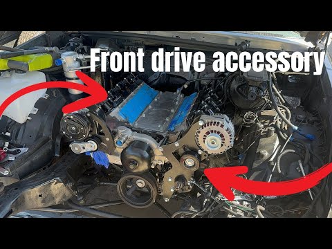 INSTALLING FRONT DRIVE ACCESSORIES FOR LS SWAP CUTLASS.
