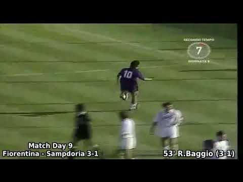 Roberto Baggio (Fiorentina) - 22/10/1989 - Fiorentina 3x1 Sampdoria - 1 gol