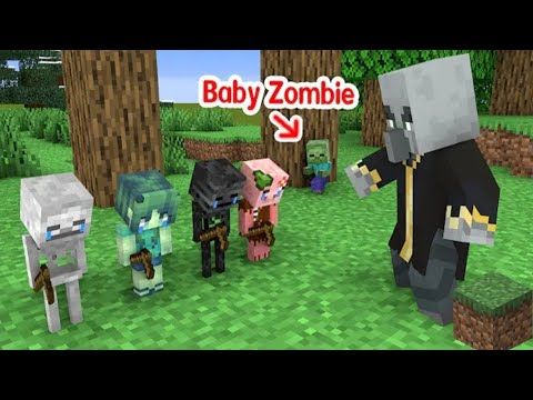 Monster School: Baby Zombie Run Away From Evoker l Minecraft Animation