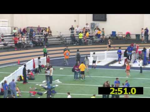2017 Tennessee State HS Indoor Championships - Girls 4X4 Relay Heat 1