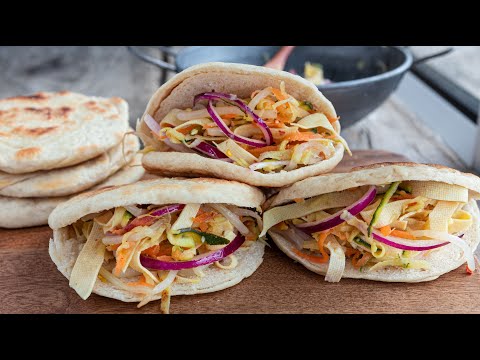 CHINESE BREAKFAST SANDWICH - VEGGIE "CAI JIA MO" (菜夹馍)