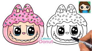 How to Draw a Labubu Donut 🩷