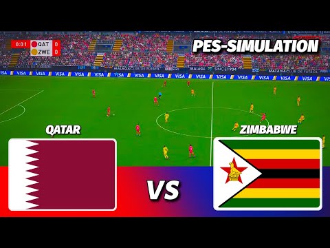 LIVE🔴| QATAR vs ZIMBABWE - International Friendlies 2025 | PES 21 Simulation