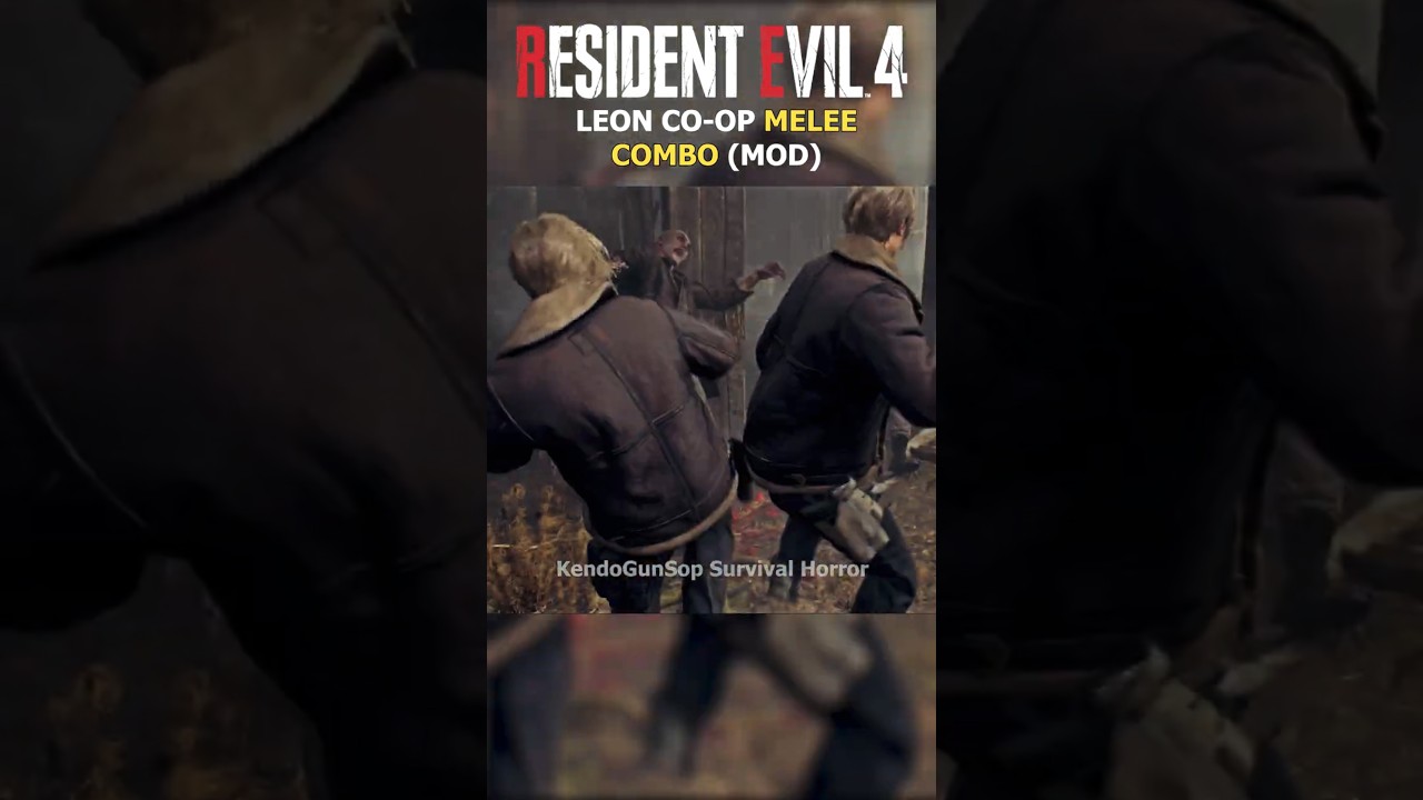 CO-OP LEON Melee Combo - RESIDENT EVIL 4 REMAKE MULTIPLAYER MOD Gameplay #ResidentEvil