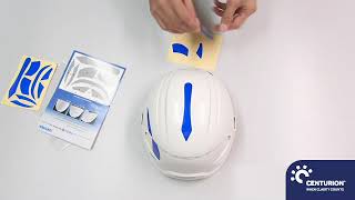 Fitting the high visibility reflective stickers to a Nexus Safety Helmet