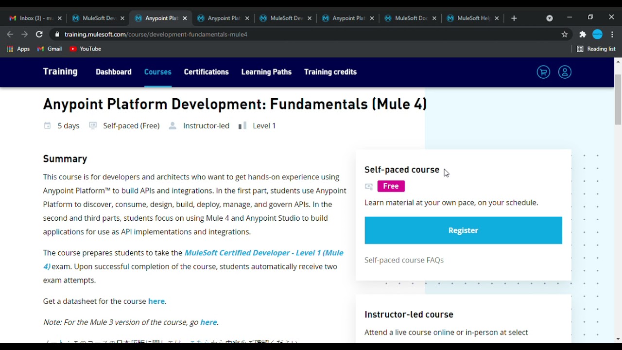 Mulesoft-Certified-Developer-Level 1 || Mule-4 || Getting started with mulesoft || Mulesoft training