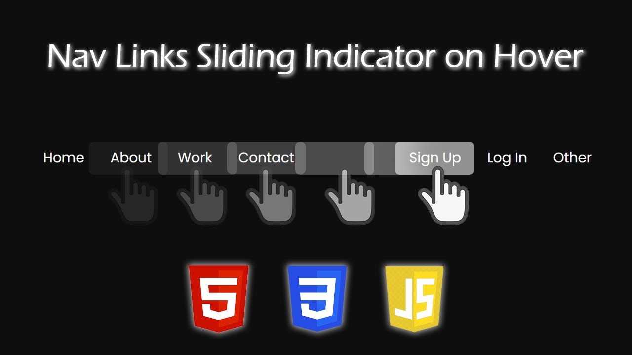 Make a Nav Link Indicator on Hover with HTML, CSS and Vanilla JavaScript
