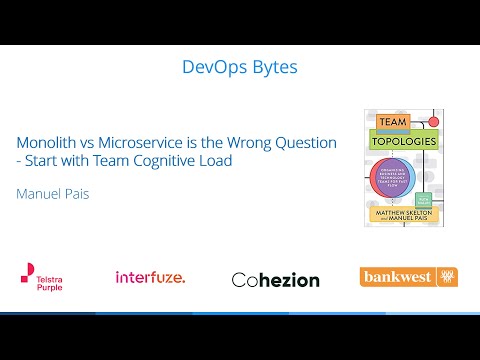 Monolith vs Microservice is the Wrong Question - Start with Team Cognitive Load (Team Topologies)
