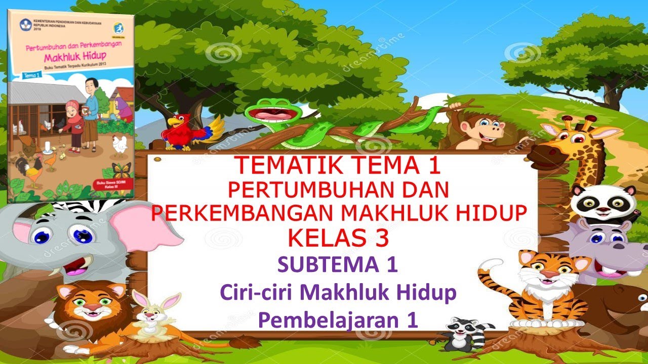 Kelas 3 Tematik : Tema 1 Pertumbuhan dan Perkembangan Makhluk Hidup  Subtema 1 Pembelajaran 1