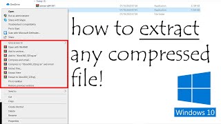 how to extract a compressed file