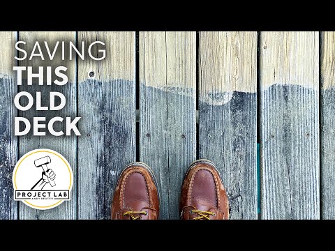 Can it be saved? Wobbly, weathered, moldy deck restoration