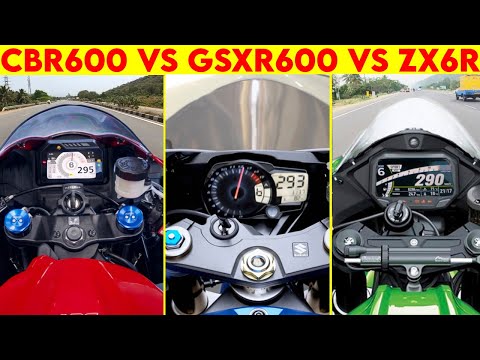 ZX6R VS GSXR 600 VS CBR 600RR | 0 TO 300 | TOPSPEED !!!