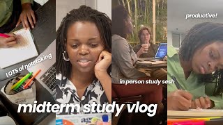 MBA midterm study vlog 📚 study sesh, taking, lots of notes, being productive
