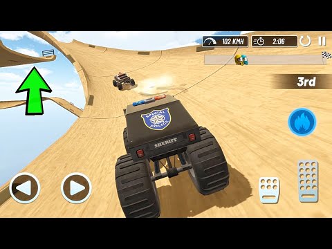 Mega Ramp Police Monster Truck Car Racing Android Gameplay