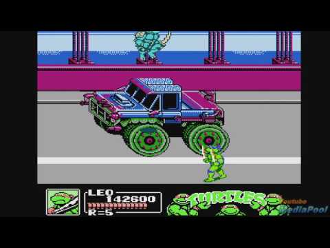 1992 Teenage Mutant Ninja Turtles III: The Manhattan Project (NES) Game Playthrough Retro Game