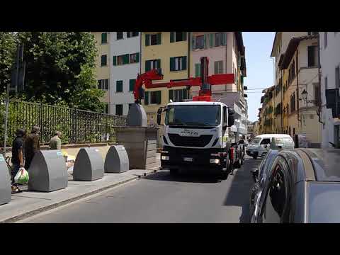 Waste collection in Florence, Italy