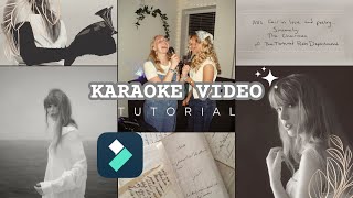 make a KARAOKE video using filmora 13