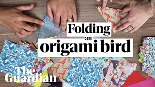 How to fold an origami bird