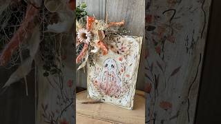 👻🍂 Cute Whimsical Ghost using Wildflower Ghosts Rub-on Transfer Essential Stencil