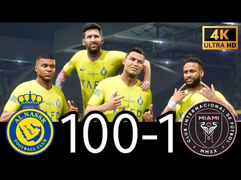 FC 25 -MESSI RONALDO NEYMAR & MBAPPE | ALL STARS |  AL NASSR 100-0 MANCHESTER UNITED