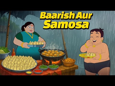 Kalia Ustaad - Baarish Aur Samosa 🌧️😋 | Funny Cartoon in Rain | Kids Animation With Food